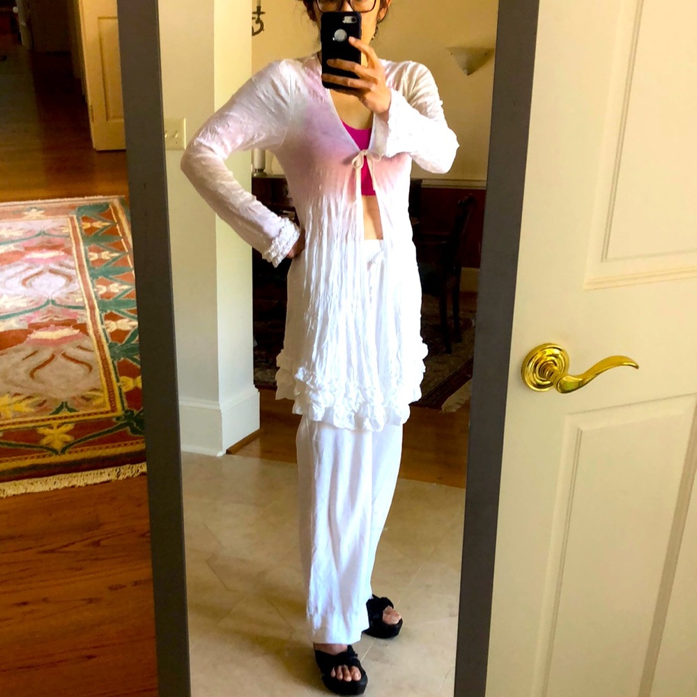 NWOT Letarte handmade ivory cover up. Never worn, brand new! Fits size XS-S - Picture 2 of 9